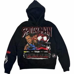 Spider-Man x civil regime miles chaos Graphic Hoodie - Black